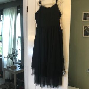 Elegant Black Tulle Dress